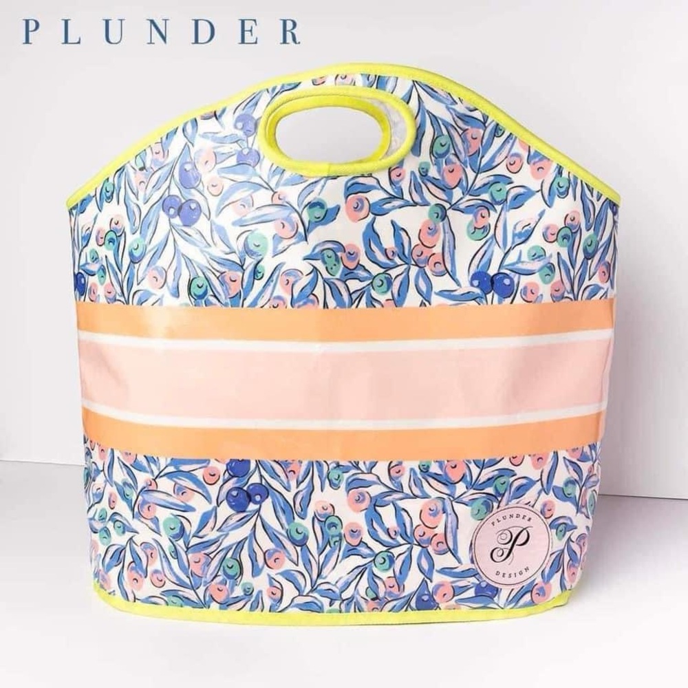 Plunder Lined Canvas Tote Bag Handled Handbag Beach Lunch Insulated Carry Bag